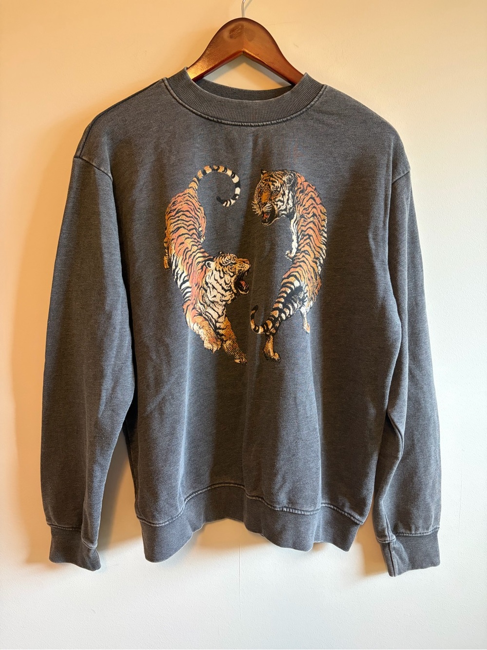 Charcoal Tiger Graphic Sweatshirt